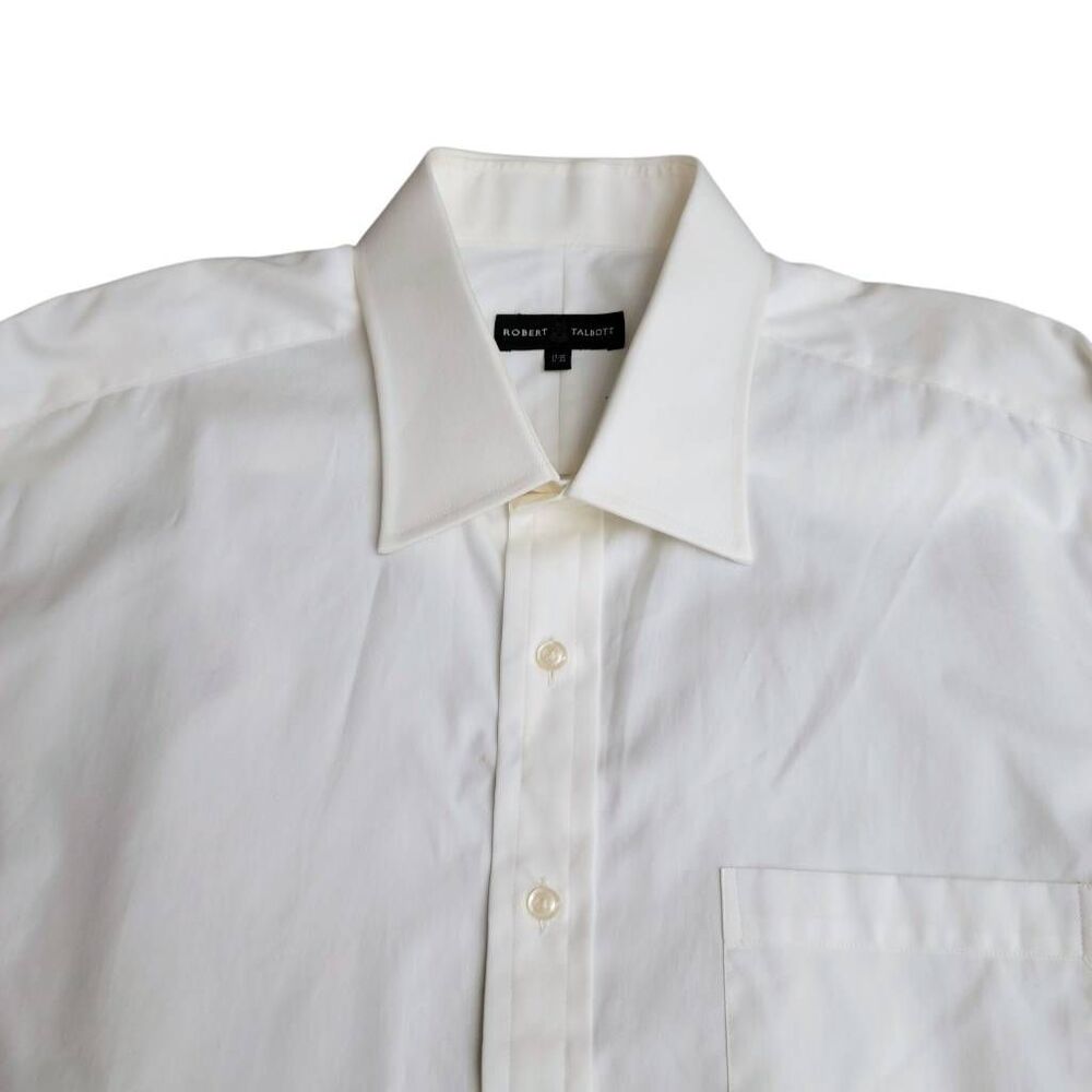Robert Talbott White Cotton Long Sleeve Dress Shi… - image 7